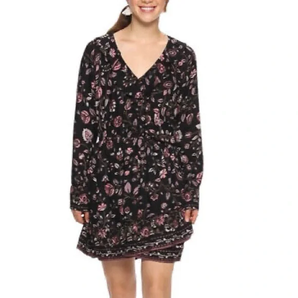 knee length dresses for ladies Heavy Heart Black Cowl-Neck Long-Sleeve Maxi Dress  Club L London